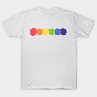 Six Rainbow Colored Blobs T-Shirt